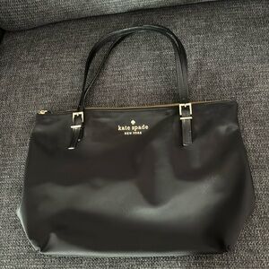 Kate spade black nylon tote bag